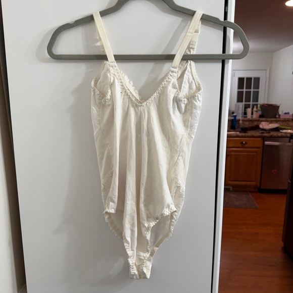 Vintage Faleck Ivory Lace Teddy Lingerie Bodysuit Size 4 Small Women’s - Picture 3 of 5